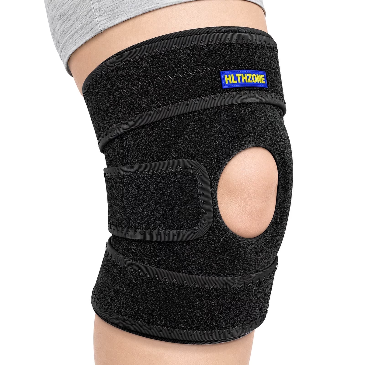 Plus Size Knee Brace for Women and Men, Fits Thighs X-5XL, Adjustable Knee Support with Side Stabilizers & Patella Gel for Overweight, Arthritis Pain Relief Brace
