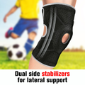 HLTHZONE Neoprene Knee Brace with Adjustable Compression for Knee Pain Relief, Size L, 1 Pack(Black Gray)
